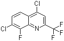 结构式 CAS# 1150164-86-5, 4,7-二氯-8-氟-2-(三氟甲基)喹啉