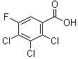 structure of CAS# 115549-04-7, 2,3,4-Trichloro-5-fluorobenzoic acid