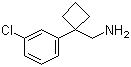 结构式 CAS# 115816-34-7, 1-(3-氯苯基)环丁烷甲胺