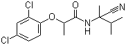 structure of CAS# 115852-48-7, Fenoxanil;N-(1-Cyano-1,2-dimethylpropyl)-2-(2,4-dichlorophenoxy)propionamide