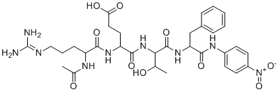 structure of CAS# 1160928-63-1, Retf-4NA;4-[[2-acetamido-5-(diaminomethylideneamino)pentanoyl]amino]-5-[[3-hydroxy-1-[[1-(4-nitroanilino)-1-oxo-3-phenylpropan-2-yl]amino]-1-oxobutan-2-yl]amino]-5-oxopentanoic acid