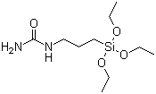 结构式 CAS# 116912-64-2, 3-脲基丙基三乙氧基硅烷; gamma-脲丙基三乙氧基硅烷