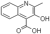 结构式 CAS# 117-57-7, 2-甲基-3-羟基喹啉-4-羧酸