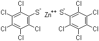 structure of CAS# 117-97-5, Zinc bis(pentachlorothiophenolate);Zinc 2,3,4,5,6-pentachlorobenzenethiolate