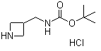 structure of CAS# 1170108-38-9, 3-(tert-Butoxycarbonylaminomethyl)azetidine hydrochloride