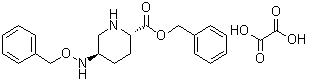 structure of CAS# 1171080-45-7, (2S,5R)-5-[(Phenylmethoxy)amino]-2-piperidinecarboxylic acid phenylmethyl ester ethanedioate