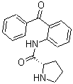 结构式 CAS# 117186-74-0, (2S)-N-(2-苯甲酰基苯基)-2-吡咯烷甲酰胺