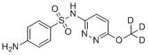 structure of CAS# 1172846-03-5, Sulfamethoxypyridazine-d3;4-Amino-N-(6-methoxy-d3-3-pyridazinyl)benzenesulfonamide;N1-(6-Methoxy-d3-3-pyridazinyl)sulfanilamide