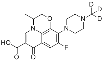 structure of CAS# 1173147-91-5, Ofloxacin-d3;7-fluoro-2-methyl-10-oxo-6-[4-(trideuteriomethyl)piperazin-1-yl]-4-oxa-1-azatricyclo[7.3.1.05,13]trideca-5(13),6,8,11-tetraene-11-carboxylic acid