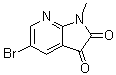 structure of CAS# 1173721-45-3, 5-Bromo-1-methyl-1H-pyrrolo[2,3-b]pyridine-2,3-dione