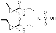 structure of CAS# 1173807-85-6, (1R,2S)-Ethyl 1-amino-2-vinylcyclopropanecarboxylate hemisulfate