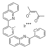 structure of CAS# 1173886-71-9, Bis(2-phenylquinolinato)(2,4-pentanedionato)iridium