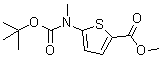 structure of CAS# 1174316-17-6, 5-[[(1,1-Dimethylethoxy)carbonyl]methylamino]-2-thiophenecarboxylic acid methyl ester