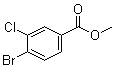 structure of CAS# 117738-74-6, 4-Bromo-3-chlorobenzoic acid methyl ester;Methyl 4-bromo-3-chlorobenzoate