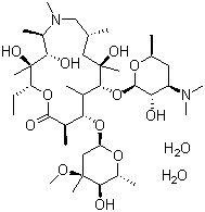 结构式 CAS# 117772-70-0, 阿奇霉素二水物