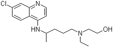 structure of CAS# 118-42-3, Hydroxychloroquine;2-[[4-[(7-Chloroquinolin-4-yl)amino]pentyl](ethyl)amino]ethanol