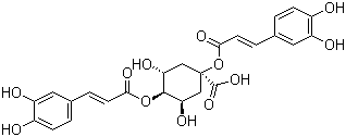 structure of CAS# 1182-34-9, Cynarin;1,4-Dicaffeylquinic acid; 1,4-Bis[[(E)-3-(3,4-dihydroxyphenyl)prop-2-enoyl]oxy]-3,5-dihydroxycyclohexane-1-carboxylic acid