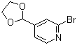 结构式 CAS# 118289-18-2, 2-溴-4-(1,3-二氧戊环-2-基)吡啶