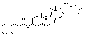 structure of CAS# 1183-04-6, Cholesteryl decanoate;Cholesteryl caprate; Cholest-5-en-3-beta-yl decanoate; [(3S,9S,10R,13R,14S,17R)-10,13-Dimethyl-17-[(2R)-6-methylheptan-2-yl]-2,3,4,7,8,9,11,12,14,15,16,17-dodecahydro-1H-cyclopenta[a]phenanthren-3-yl] decanoate