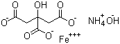 structure of CAS# 1185-57-5, Ammonium ferric citrate;Ammonium iron(III) citrate; Ferric ammonium citrate