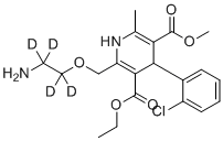 结构式 CAS# 1185246-14-3, 氨氯地平-d4