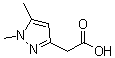 structure of CAS# 1185292-77-6, 1,5-Dimethyl-1H-pyrazole-3-acetic acid;2-(1,5-Dimethyl-1H-pyrazol-3-yl)acetic acid