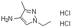 结构式 CAS# 1185293-13-3, 1-乙基-3-甲基-1H-吡唑-4-胺二盐酸盐