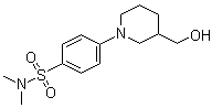 结构式 CAS# 1185307-41-8, 4-[3-(羟基甲基)-1-哌啶基]-N,N-二甲基苯磺酰胺