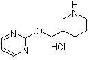 结构式 CAS# 1185307-62-3, 2-(3-哌啶基甲氧基)嘧啶盐酸盐