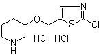 structure of CAS# 1185309-44-7, 3-[(2-Chloro-5-thiazolyl)methoxy]piperidine hydrochloride