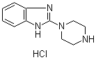 结构式 CAS# 1185310-36-4, 2-(1-哌嗪基)-1H-苯并咪唑盐酸盐