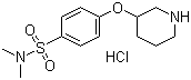 结构式 CAS# 1185311-83-4, N,N-二甲基-4-(3-哌啶基氧基)苯磺酰胺盐酸盐