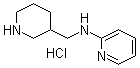 structure of CAS# 1185313-01-2, N-(3-Piperidinylmethyl)-2-pyridinamine hydrochloride