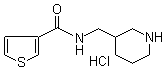 结构式 CAS# 1185313-04-5, N-(3-哌啶基甲基)-3-噻吩甲酰胺盐酸盐