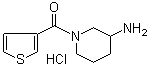结构式 CAS# 1185316-70-4, (3-氨基-1-哌啶基)-3-噻吩基甲酮盐酸盐