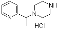 结构式 CAS# 1185318-11-9, 1-[1-(2-吡啶基)乙基]哌嗪盐酸盐