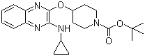结构式 CAS# 1185318-18-6, 4-[[3-(环丙基氨基)-2-喹喔啉基]氧基]-1-哌啶羧酸叔丁酯