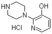 结构式 CAS# 1185318-39-1, 2-(1-哌嗪基)-3-吡啶醇盐酸盐