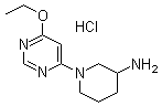 结构式 CAS# 1185319-56-5, 1-(6-乙氧基-4-嘧啶基)-3-哌啶胺盐酸盐