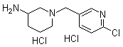 结构式 CAS# 1185319-64-5, 1-[(6-氯-3-吡啶基)甲基]-3-哌啶胺盐酸盐