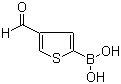 结构式 CAS# 1186026-19-6, B-(4-甲酰基-2-噻吩基)硼酸