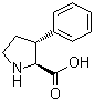 结构式 CAS# 118758-48-8, (2S,3R)-3-苯基吡咯烷-2-甲酸