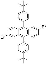 结构式 CAS# 1187763-68-3, 2,6-二溴-9,10-二[4-叔丁基苯基]蒽