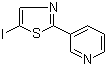 结构式 CAS# 1187830-48-3, 3-(5-碘-2-噻唑基)吡啶