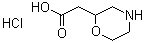 结构式 CAS# 1187929-25-4, 2-(吗啉-2-基)乙酸盐酸盐