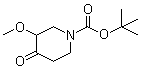 结构式 CAS# 1188265-31-7, 3-甲氧基-4-氧代-1-哌啶羧酸叔丁酯