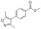 structure of CAS# 1188281-18-6, 4-(3,5-Dimethyl-isoxazol-4-yl)-benzoic acid methyl ester