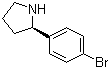 结构式 CAS# 1189155-63-2, (R)-2-(4-溴苯基)吡咯烷