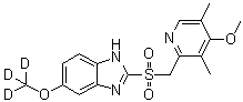 structure of CAS# 1189891-71-1, Omeprazole-d3 Sulfone;2-[(4-Methoxy-3,5-dimethylpyridin-2-yl)methylsulfonyl]-5-(trideuteriomethoxy)-1H-benzimidazole