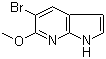 structure of CAS# 1190321-63-1, 5-Bromo-6-methoxy-1H-pyrrolo[2,3-b]pyridine